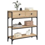 vidaXL Table console chêne sonoma 72 5x25x75 cm bois d'ingénierie