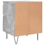 vidaXL Tables de chevet 2 Pièces gris béton 40x35x50 cm bois d’ingénierie