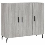 vidaXL Buffet sonoma gris 90x34x80 cm bois d'ingénierie