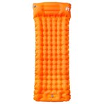 vidaXL Matelas de camping autogonflant avec oreiller 1 personne orange
