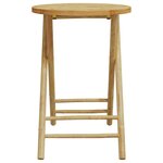 vidaXL Ensemble de bistro pliante 3 Pièces et coussins gris foncé bambou