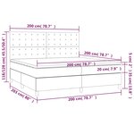 vidaXL Sommier à lattes de lit et matelas et LED Gris foncé 200x200 cm