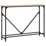 vidaXL Table console chêne sonoma 102x22 5x75 cm bois d'ingénierie