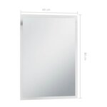 vidaXL Miroir mural à LED pour salle de bains 60x80 cm