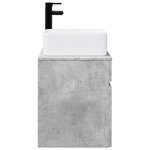 vidaXL Meuble de lavabo mural Gris béton 49 x 41 x 63 cm