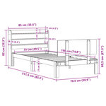 vidaXL Cadre de lit avec tête de lit sans matelas blanc 75x190 cm