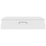 vidaXL Lit avec rangement et matelas Blanc 120 x 190 cm Simili cuir