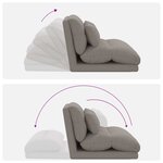 vidaXL Fauteuil de sol ajustable Taupe Tissu