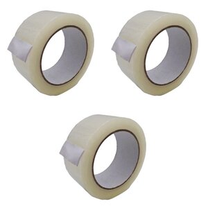 Lot de 3 Rouleaux Adhésifs Standards : 48 mm X 100 mètres Transparents