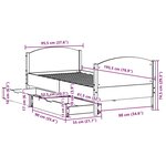 vidaXL Cadre de lit sans matelas 90x190 cm bois de pin massif