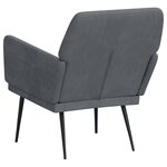 vidaXL Fauteuil Gris foncé 62x79x79 cm Velours