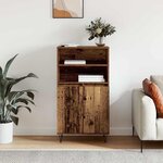 vidaXL Haut Armoire Marron 60 x 36 x 110 cm Bois d'ingénierie