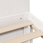 vidaXL Lit bibliothèque sans matelas blanc 200x200 cm bois pin massif