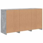 vidaXL Buffet avec lumières LED gris béton 123x37x67 cm