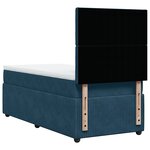 vidaXL Sommier à lattes de lit avec matelas bleu 100x200 cm
