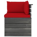 vidaXL Salon palette de jardin 4 Pièces avec coussins Bois de pin massif