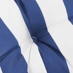 vidaXL Coussins de banc de jardin lot de 2 rayures bleues/blanches