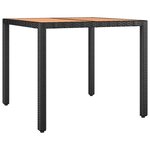 vidaXL Ensemble à manger de jardin coussins 5Pièces Noir Résine tressée