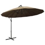 vidaXL Parasol suspendu Taupe 3 m Mât en aluminium