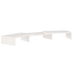 vidaXL Support de moniteur Blanc 80x24x10 5 cm Bois de pin solide