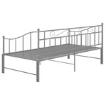 vidaXL Cadre de canapé-lit extensible sans matelas gris métal 90x200cm