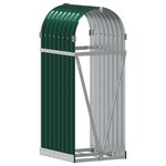 vidaXL Porte-bûches vert 40x45x100 cm acier galvanisé