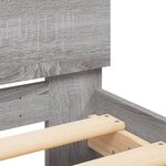 vidaXL Cadre de lit avec tête de lit et LED sonoma gris 200x200 cm
