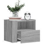 vidaXL Tables de chevet murales 2 Pièces sonoma gris 45x30x35 cm
