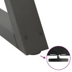 vidaXL Pieds de table basse 2 pièces Anthracite 70 x (42-43 3) cm Acier