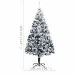 vidaXL Sapin de Noël artificiel LED et flocons de neige Vert 300 cm