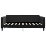 vidaXL Lit de jour avec gigogne et tiroirs noir 90x190 cm velours