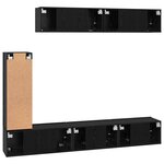 vidaXL Ensemble de Meubles TV 6 Pièces Chêne Noir 30 5 x 30 x 90 cm