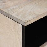 vidaXL Meuble TV Blanc 100 x 33 x 46 cm bois de manguier massif