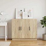 vidaXL Buffet Chêne Sonoma 89 x 34 5 x 77 cm Bois d'ingénierie