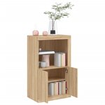 vidaXL Armoire latérale avec lumières LED chêne sonoma