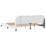 vidaXL Cadre de lit avec LED sans matelas blanc 200x200 cm