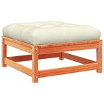 vidaXL Salon de jardin 10Pièces avec coussins cire marron bois pin massif