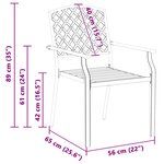 vidaXL Chaise de jardin 4 Pièces Anthracite 56 x 65 x 89 cm Acier