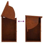 vidaXL Boîte de dépôt de colis Rouillé 47 5 x 38 x 59 cm Acier patiné