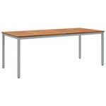 vidaXL Ensemble de salle à manger pour jardin 9 Pièces Gris et marron