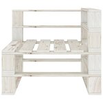 vidaXL Canapé palette d'angle de jardin bois blanc