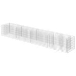 vidaXL Lit surélevé à gabion Acier galvanisé 360x50x50 cm