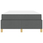 vidaXL Cadre de lit avec matelas Gris foncé 120 x 190 cm tissu