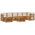 vidaXL Ensemble de canapés d'extérieur 7 Pièces Naturel
