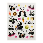 Autocollants - Pandas - Paillettes - 1 8 cm