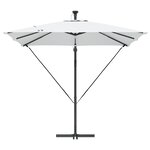 vidaXL Parasol banane à mât déporté Couleur sable 249 x 249 x 250 cm