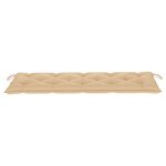 vidaXL Banc de jardin avec coussin 157 cm Bois d'acacia massif