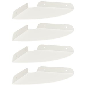 vidaXL Étagère flottante avec étagère 4 Pièces Blanc 18 x 18 x 2 cm