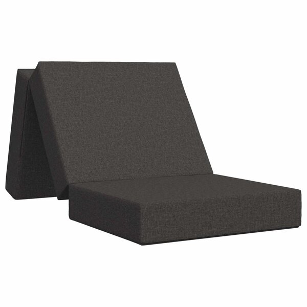 vidaXL Canapé-lit pliable 75 x 63 x 45 cm Gris foncé