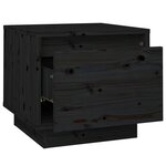 vidaXL Tables de chevet 2 Pièces Noir 35x34x32 cm Bois de pin solide